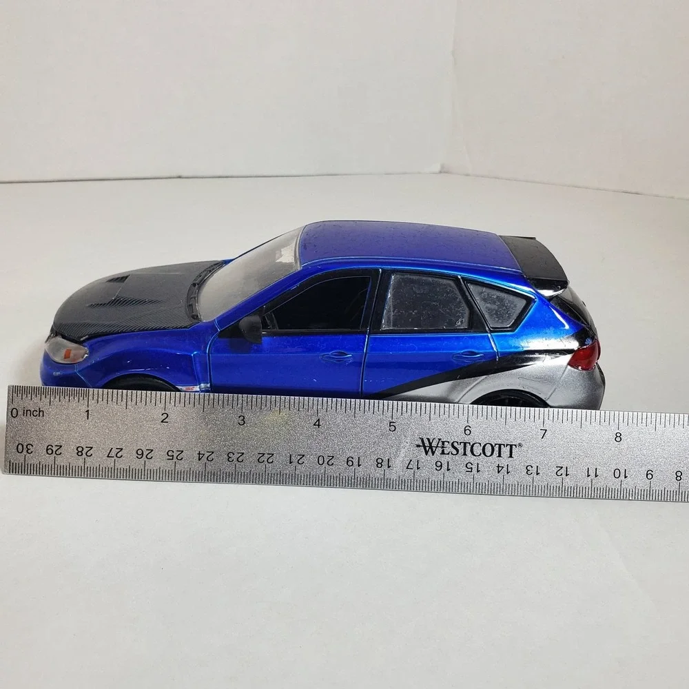 Joda Toys 1:24 Scale 2012 Subaru Impreza‎ WRX STI Blue Silver Die-Cast Model Car
